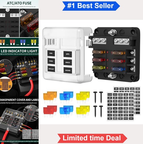 Way fuse block 12v - way,