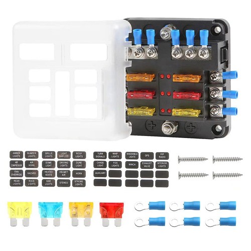 Way fuse block with - with, negative