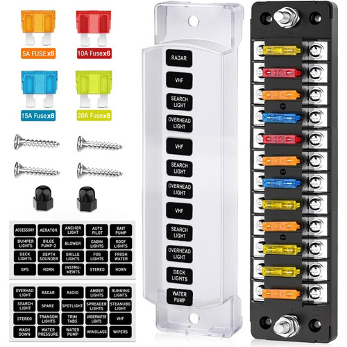 Way blade fuse - block, with