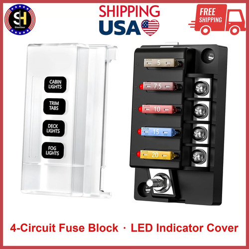 12v fuse block - block, circuits