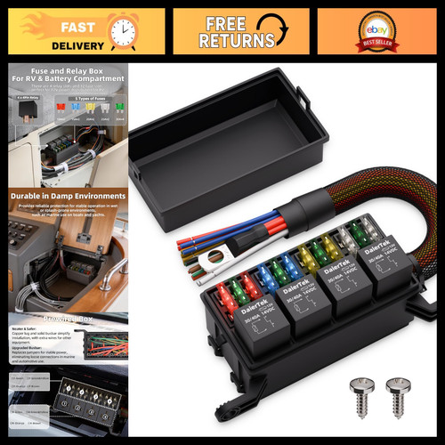 Waterproof 12v fuse relay box - fuse,